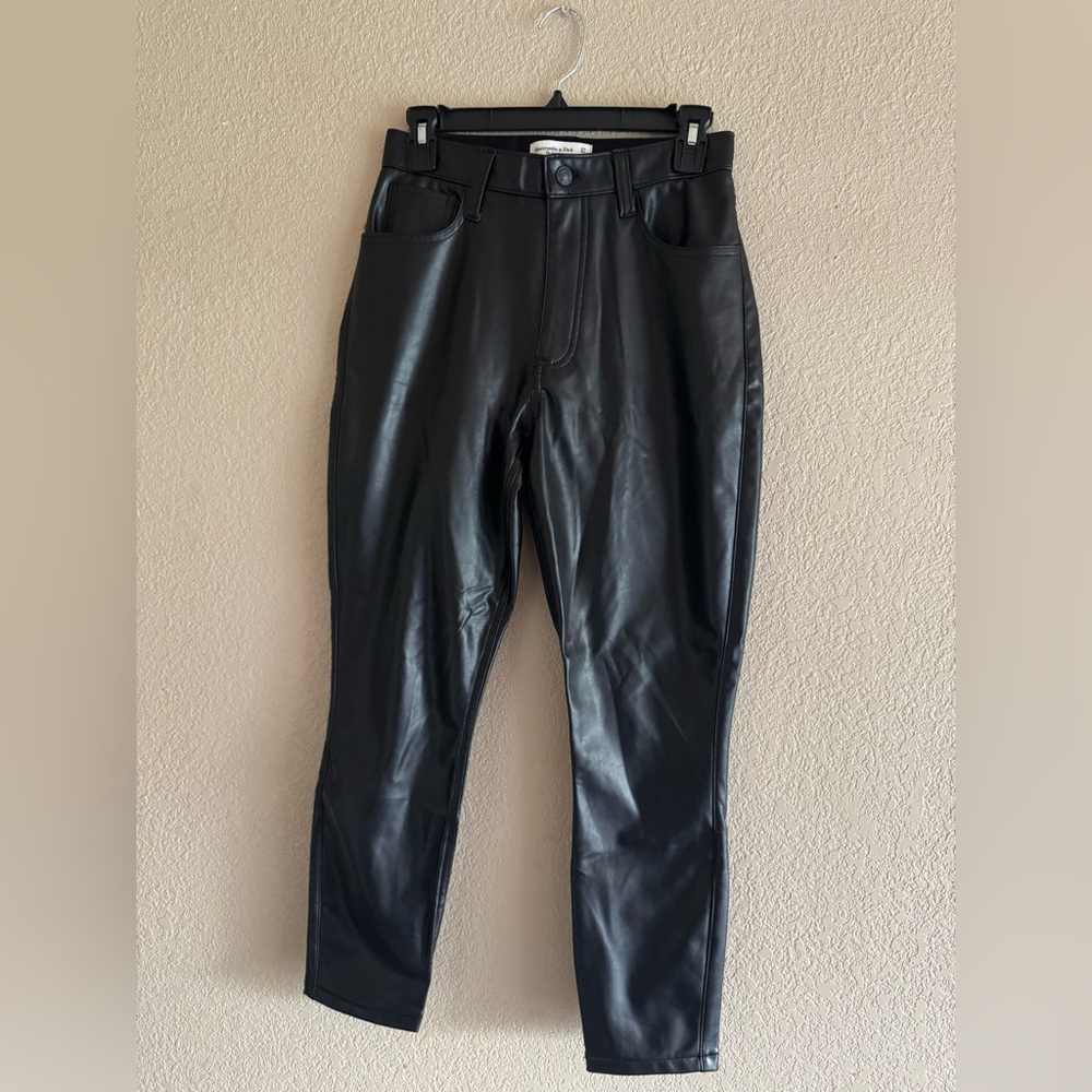 Abercrombie & Fitch vegan leather skinny jeans